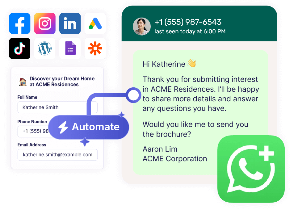 Run powerful WhatsApp Automations
